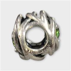 Authentic Pandora Spring Green Eternity Circle Charm - August